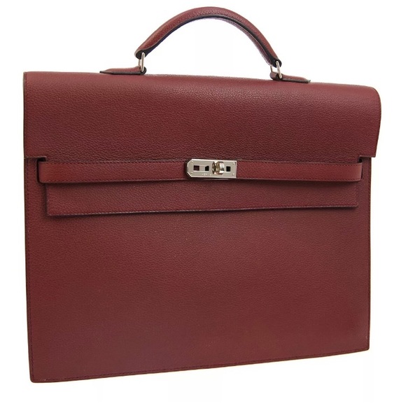 HERMES KELLY DEPECHE 34 Business Bag - Rouge - Picture 1 of 10
